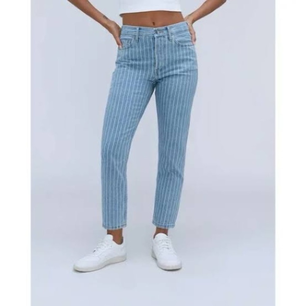 Everlane 90s Cheeky Ankle Jean in Stripe